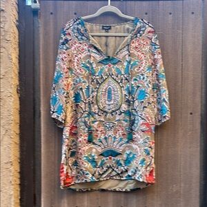 Colorful Patterned Tunic Top